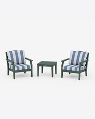 Savannah 3-Piece Deep Seating Set in Cabana Stripe