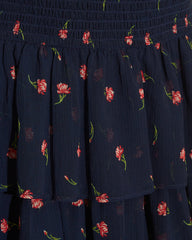Alana Tiered Dress in Ditsy Autumn Flowers