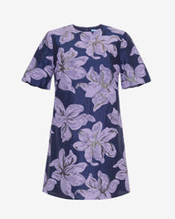 Lucinda Puff Sleeve Dress in Jacquard