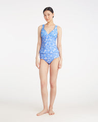 Abstract Dahlia Tankini Top