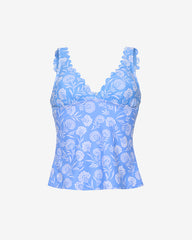 Abstract Dahlia Tankini Top