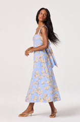 Nathalie Lace Trim Midi Dress
