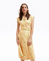 Addison Short Sleeve Midi Shirtdress in Floral Rattan