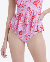 Basic Hipster Bikini Bottom in Floral Scallop
