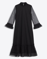 Long Sleeve Shift Dress in Tulle