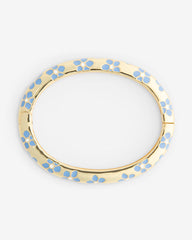Enamel Hinged Oval Bangle
