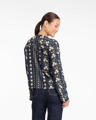 Long-Sleeve Top in Wallpaper Floral