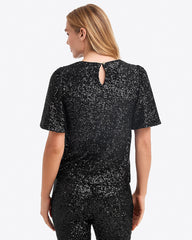 Flutter Sleeve Top in Sequins