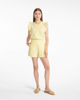 Grid Print Top