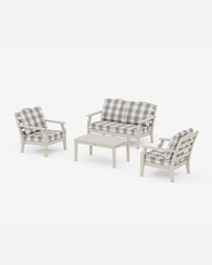 Savannah 4-Piece Deep Seating Set with Loveseat in Buffalo Plaid