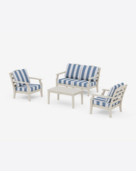 Savannah 4-Piece Deep Seating Set with Loveseat in Cabana Stripe
