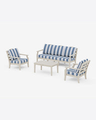 Savannah 4-Piece Deep Seating Set with Sofa in Cabana Stripe