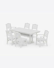 Savannah 7-Piece Farmhouse Dining Set with Trestle Legs