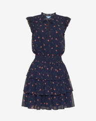 Alana Tiered Dress in Ditsy Autumn Flowers