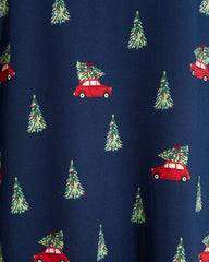 Linda Long-Sleeve Pajama Set in Holiday Trees