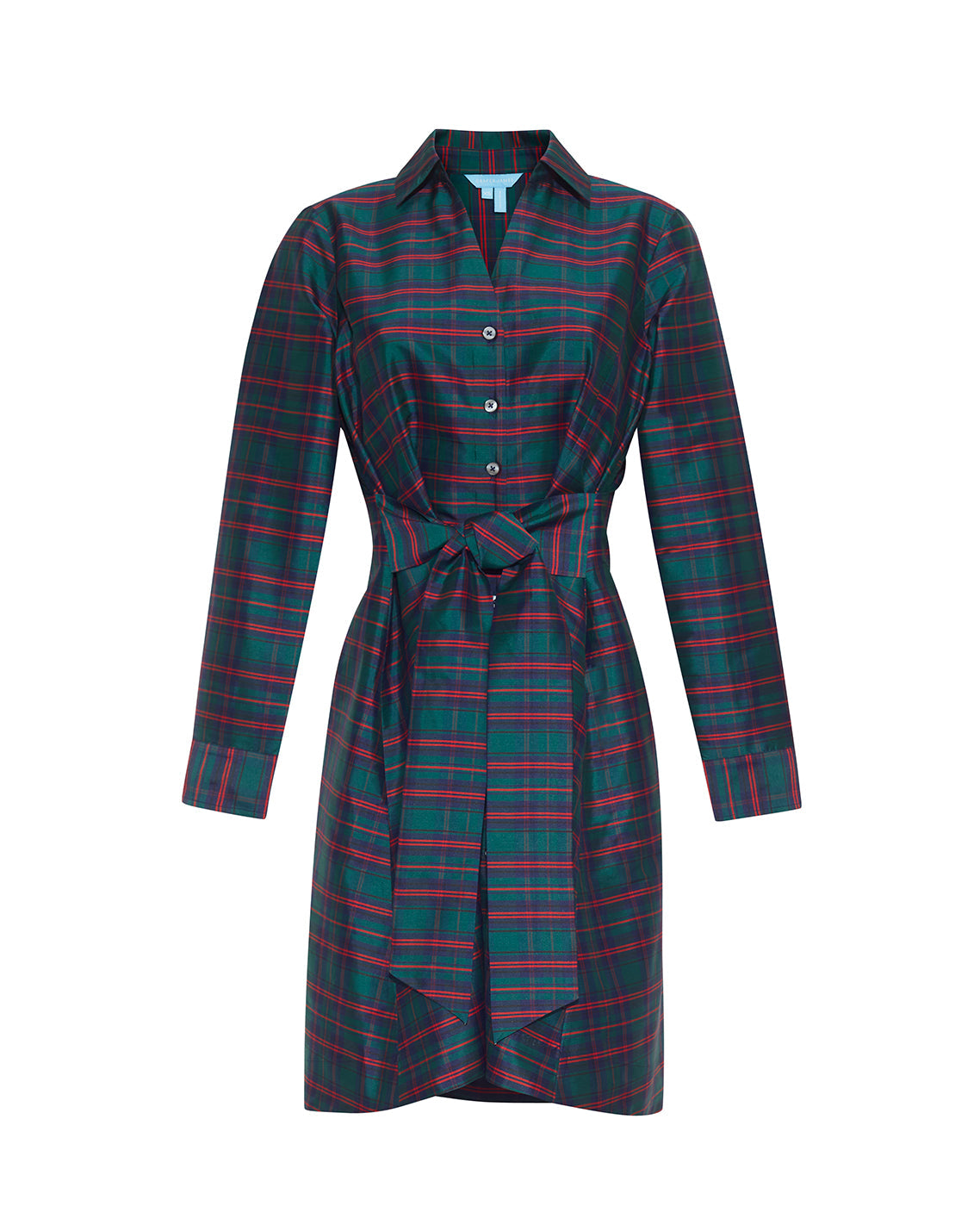 Layla Mini Shirtdress in Plaid
