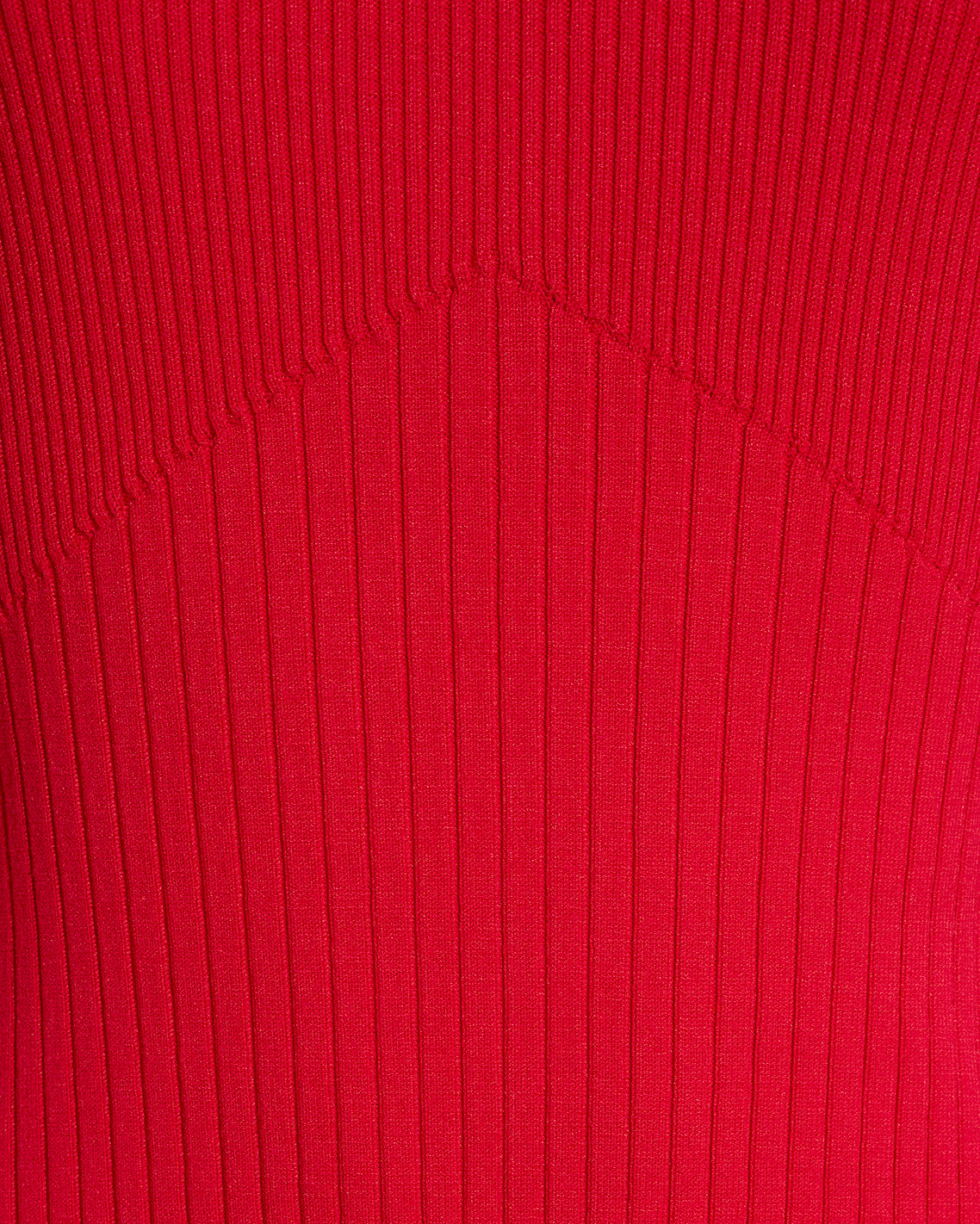 Lennox Mockneck Ribbed Knit Dress in Red