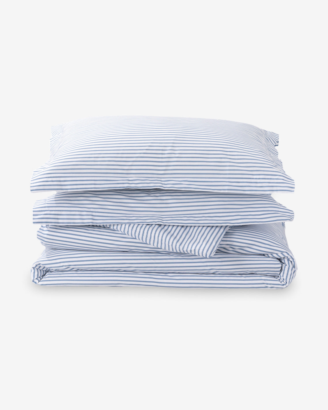 Amy Stripe Cotton Percale Duvet Set