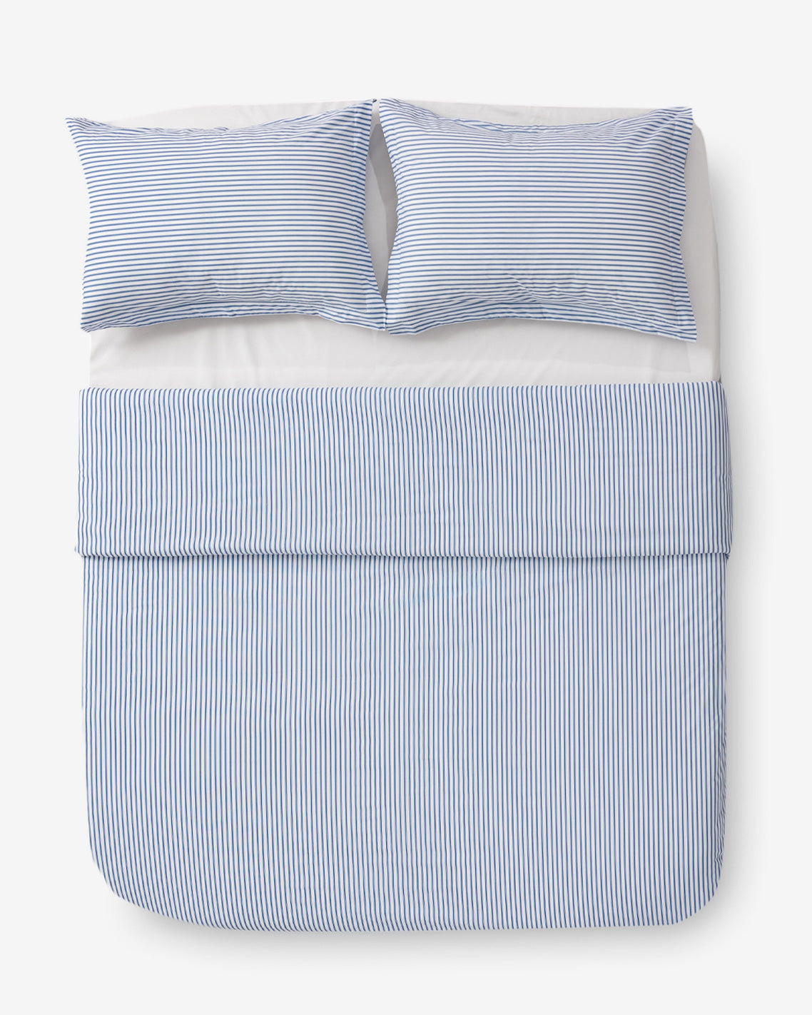 Amy Stripe Cotton Percale Duvet Set
