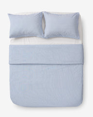 Amy Stripe Cotton Percale Duvet Set