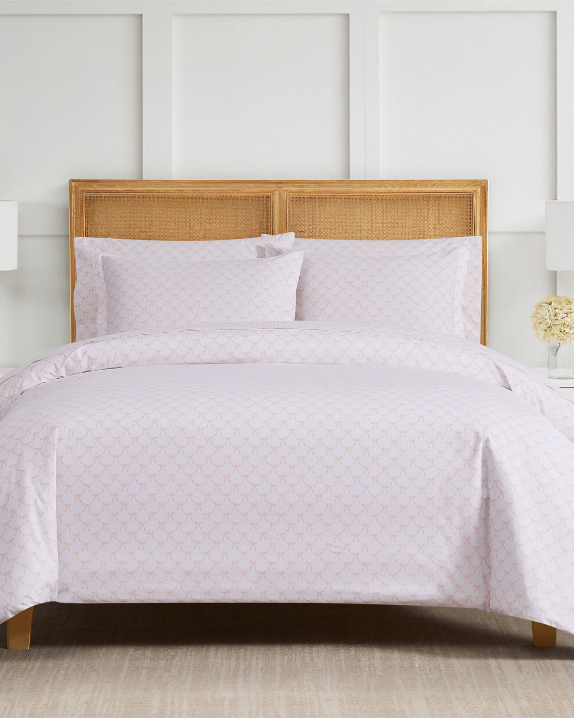 Jamie Bow Cotton Percale Duvet Set