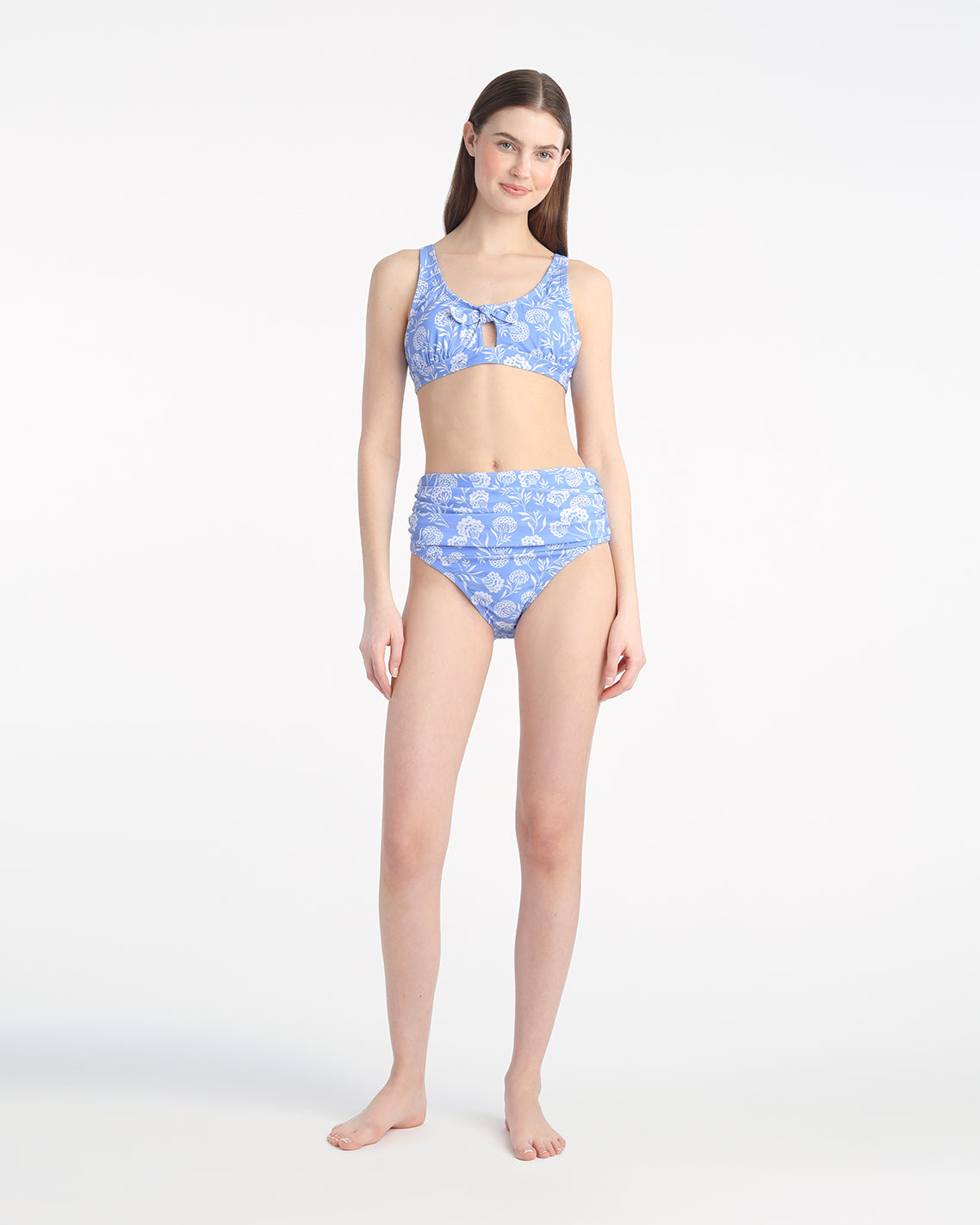 Abstract Dahlia Bikini Top