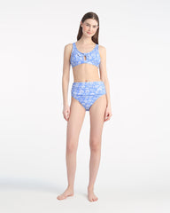 Abstract Dahlia Bikini Top