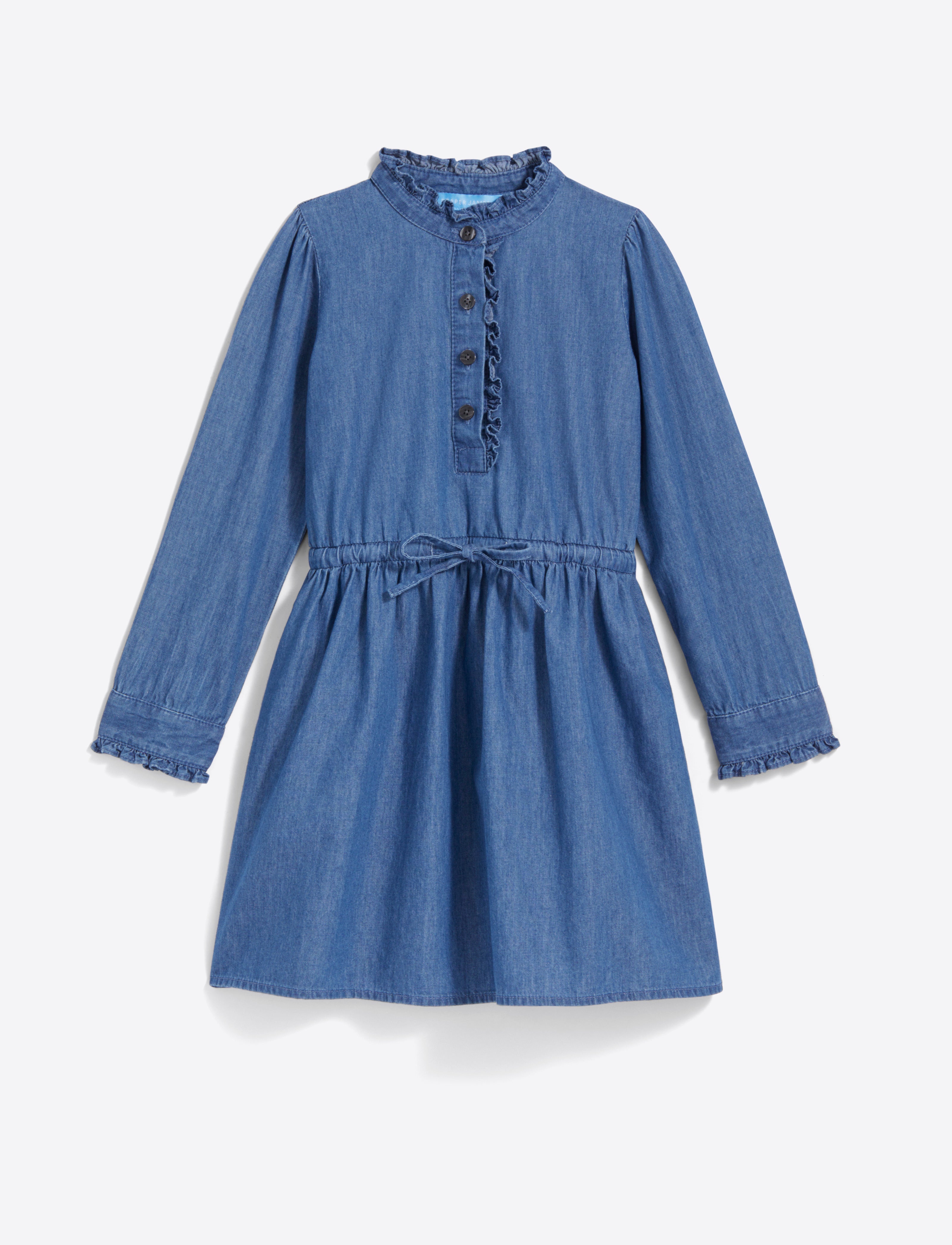 Girls Shirtdress in Chambray