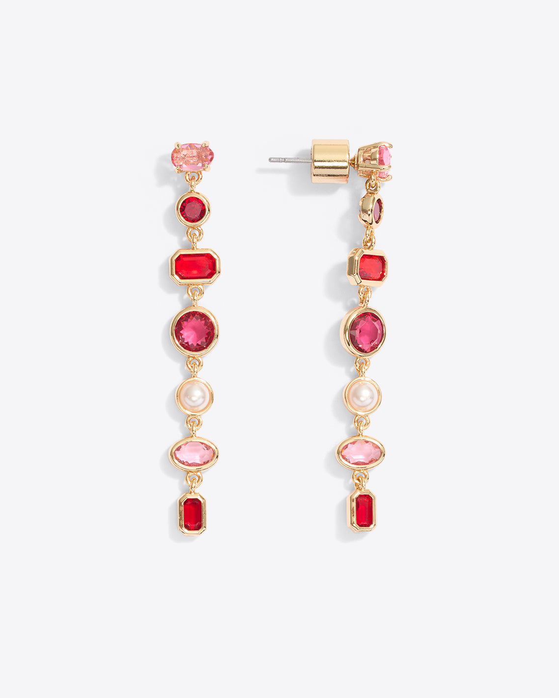 Linear Drop Gem Earrings