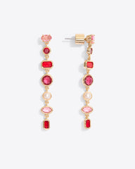 Linear Drop Gem Earrings