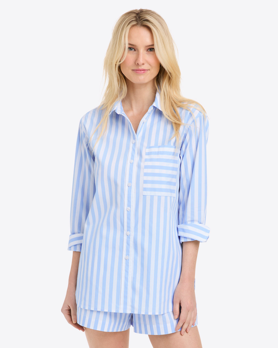 Lynn Long Sleeve Top in Crisp Cotton
