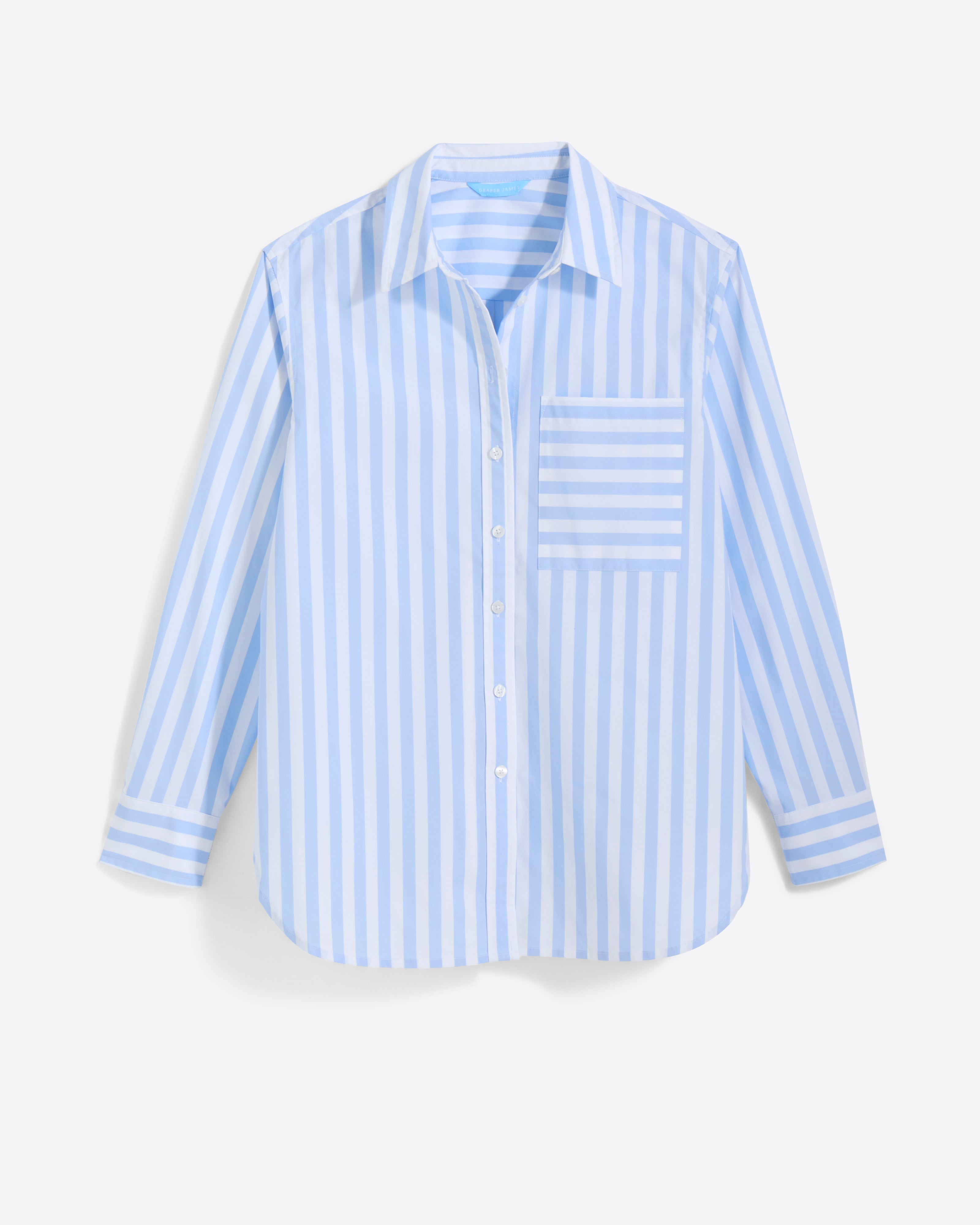 Lynn Long Sleeve Top in Crisp Cotton