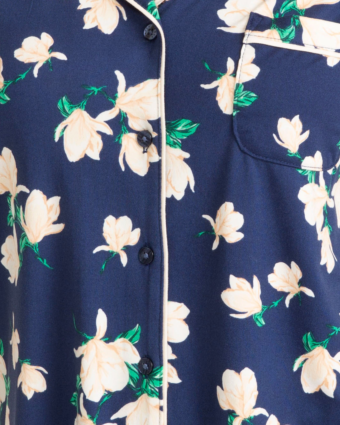 Sara Pajama Set in Navy Magnolia