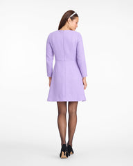Long-Sleeve Sadie Shift Dress in Lilac