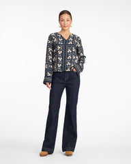 Long-Sleeve Top in Wallpaper Floral