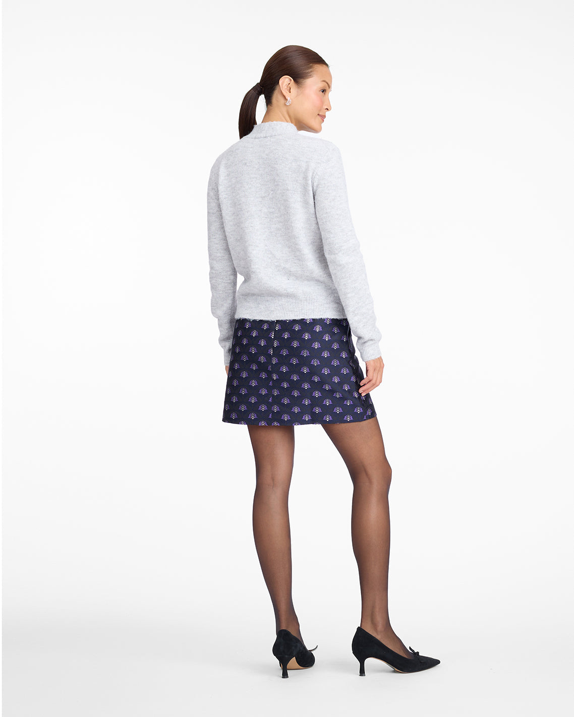 Bow Sweater in Grey