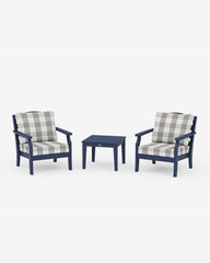 Savannah 3-Piece Deep Seating Set in Buffalo Plaid