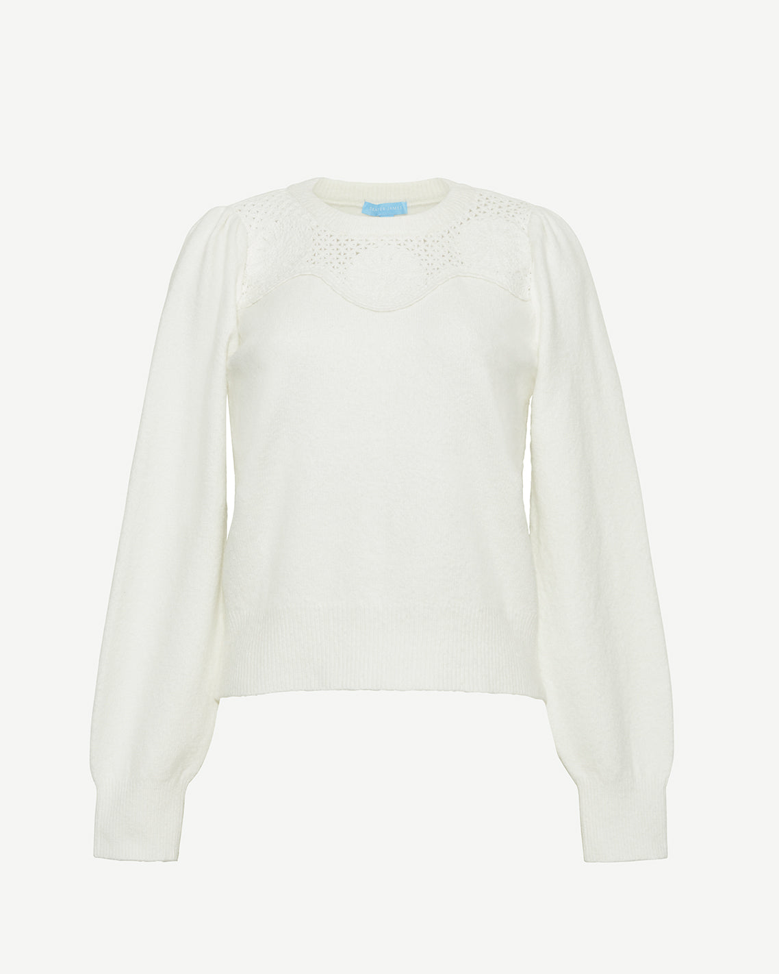 Scalloped Crewneck Sweater
