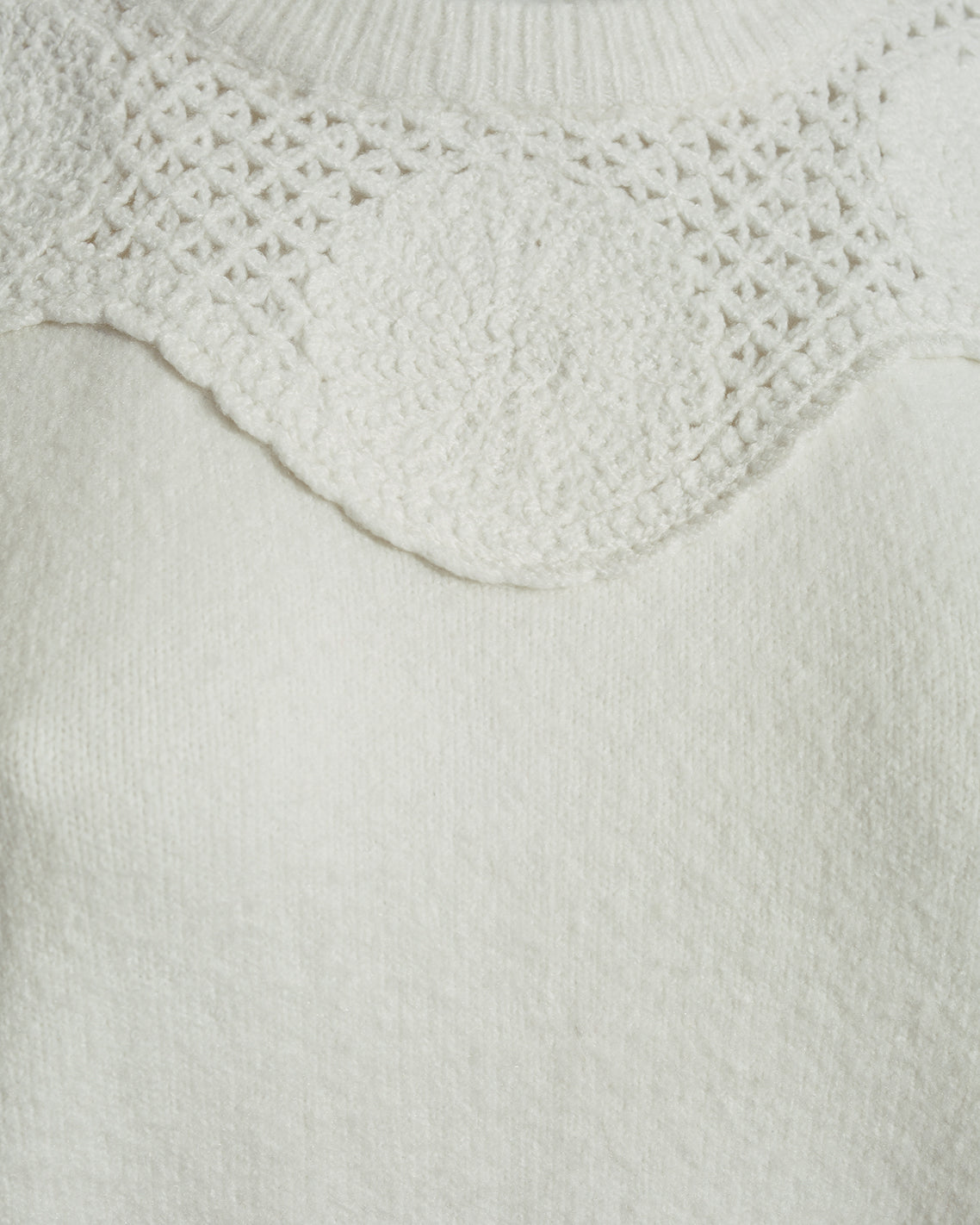 Scalloped Crewneck Sweater