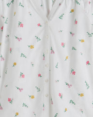 Alexandra Top in Embroidered Poplin