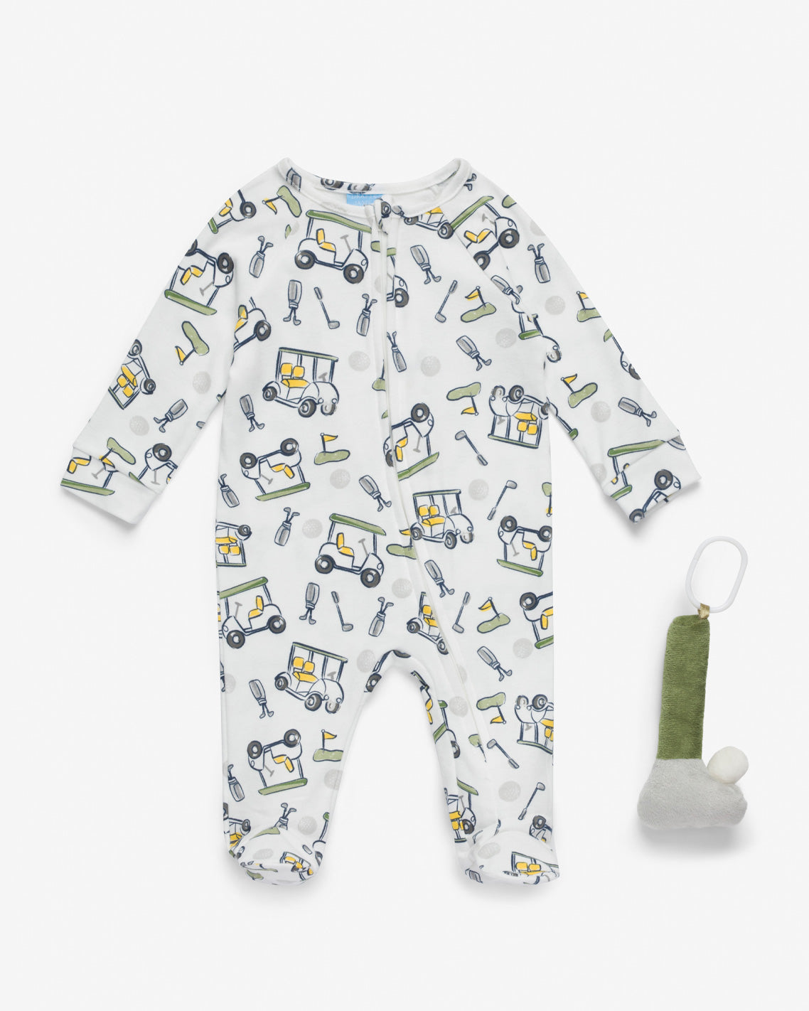 Golf Footie with Putter Plushie in White