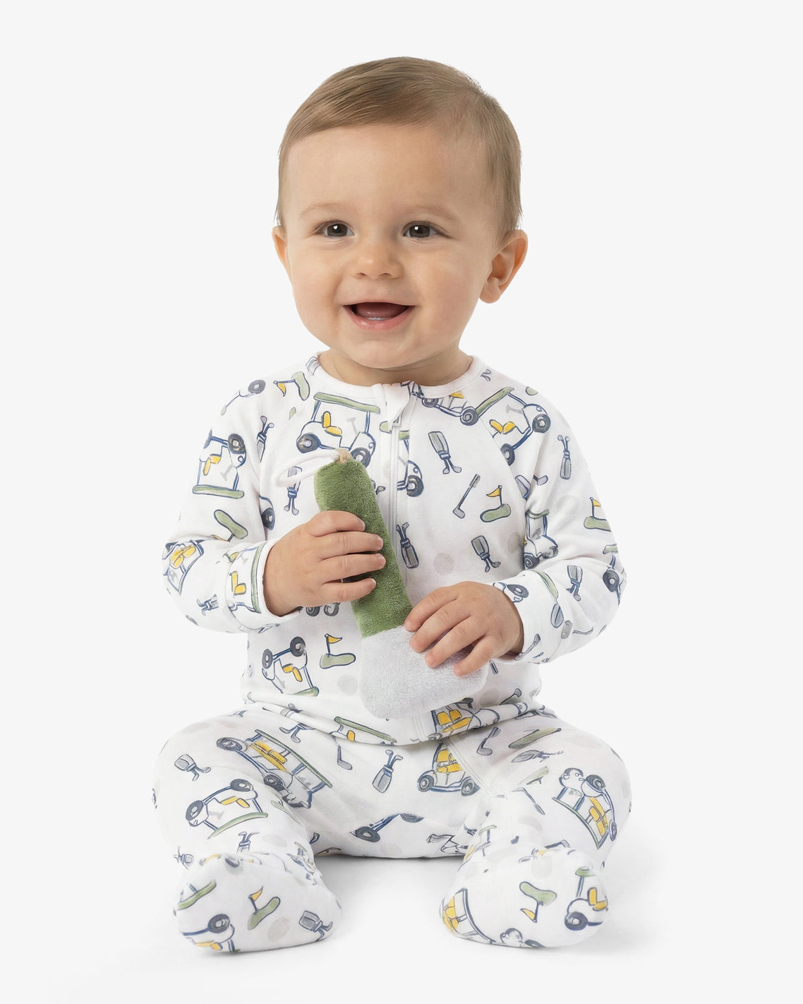 Golf Footie with Putter Plushie in White