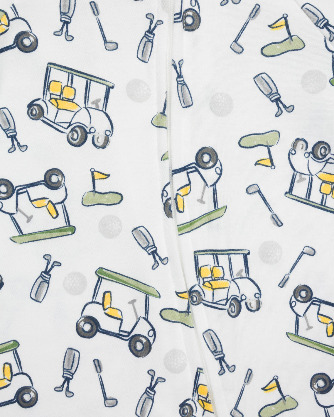 Golf Footie with Putter Plushie in White