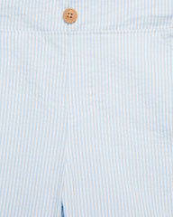 Polo Seersucker Short Set in Blue